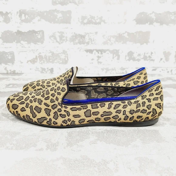 New Rothy's Spotted The Loafer Leopard Print Slip On Round Toe Loafers T433 - Picture 2 of 10